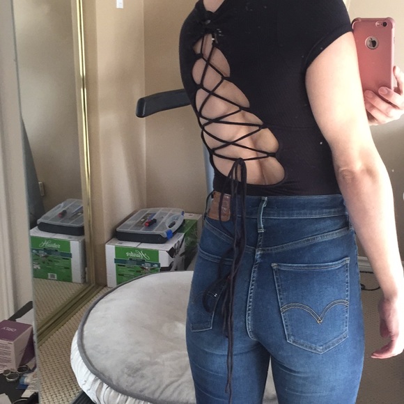 Abercrombie Tie up bodysuit
